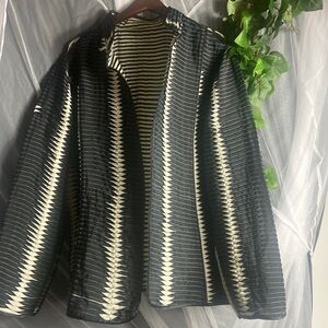 Contemporary Black & White Jacket Size large